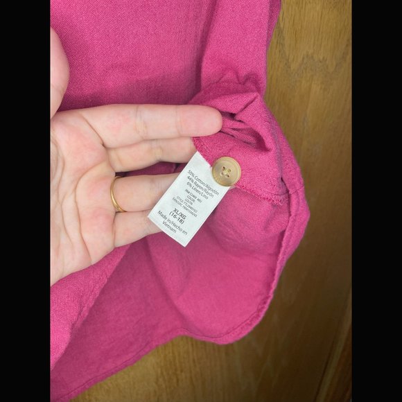 Time and Tru Pink Button-up Blouse Size XL - Picture 3 of 5